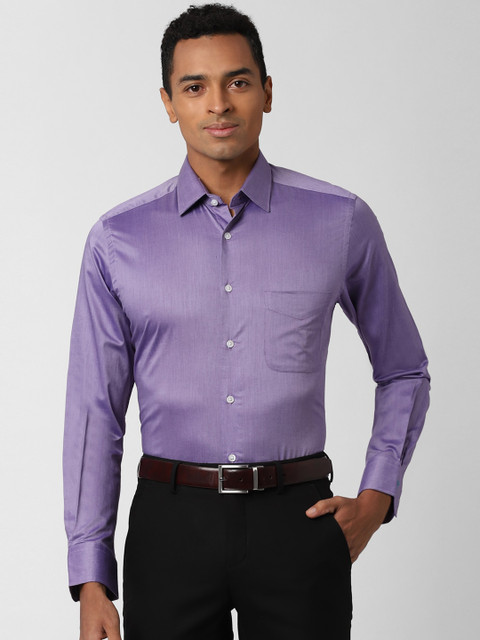 

Peter England Elite Men Purple Regular Fit Self Design Casual Shirt