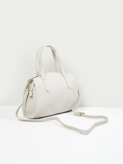 

max Beige Solid Handheld Bag