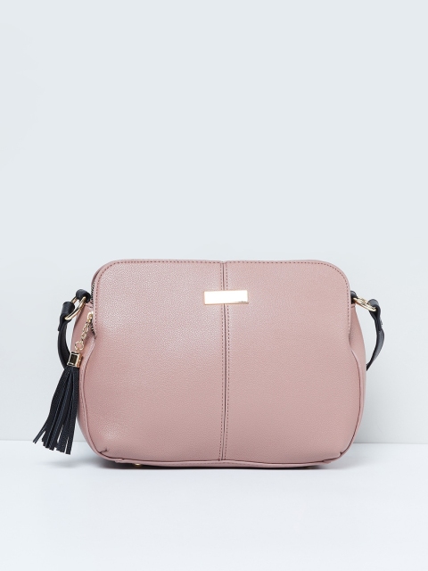 

max Beige Solid Sling Bag
