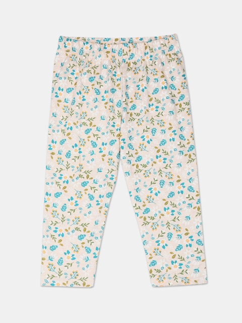 

Donuts Girls Beige & Blue Printed Ankle-Length Leggings