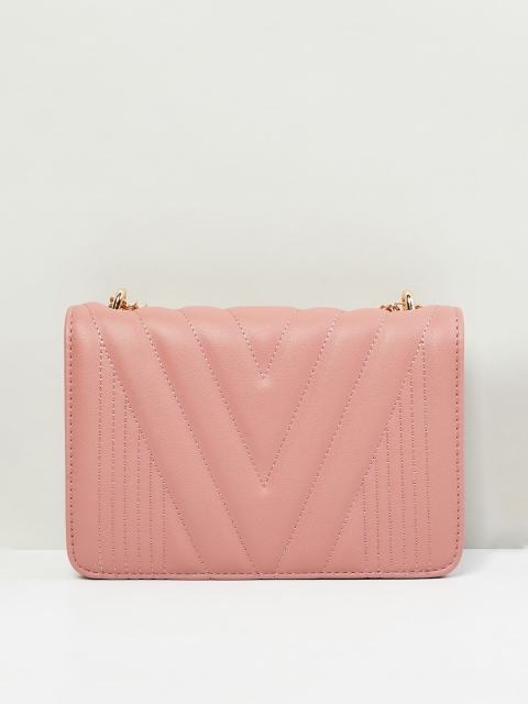 

max Pink Textured Sling Bag