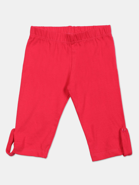 

Donuts Infants Girls Pink Solid Ankle-Length Leggings
