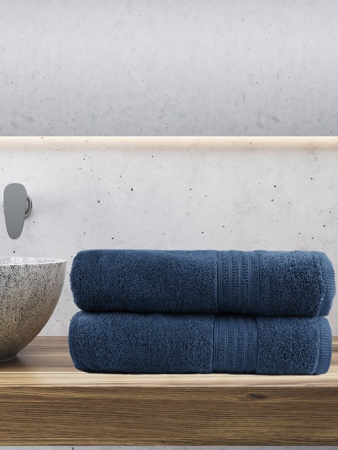 

Trident Unisex Turquoise Blue Solid 2 Piece Bath Towel Set
