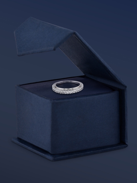 

Amavi Silver-Plated White AD-Studded Finger Ring