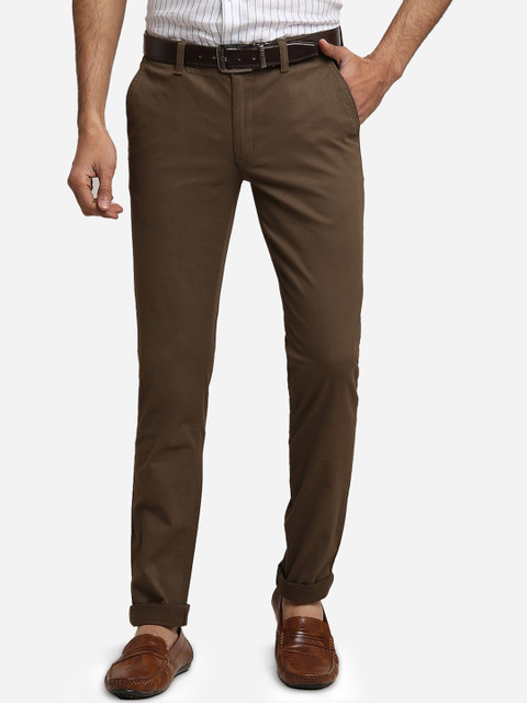 

Greenfibre Men Brown Slim Fit Solid Chinos