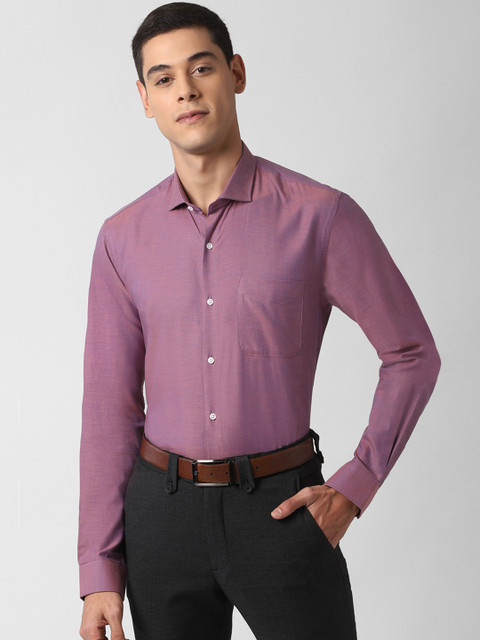 

Peter England Men Purple Slim Fit Solid Casual Cotton Shirt