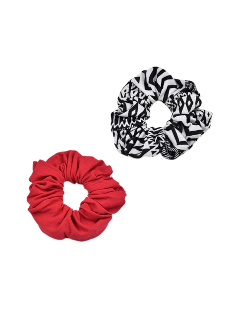 

ToniQ Set Of 2 Black and Red Hair Scrunchie