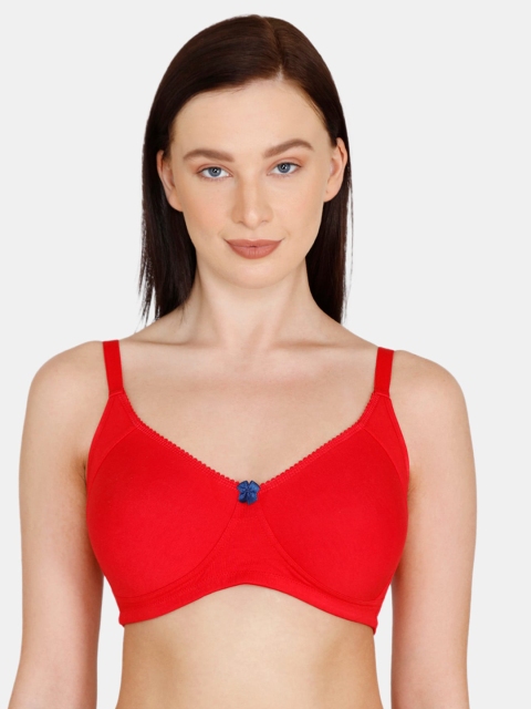 Zivame Red Solid Non-Wired Lightly Padded T-shirt Bra ZI10RCFASH00RED