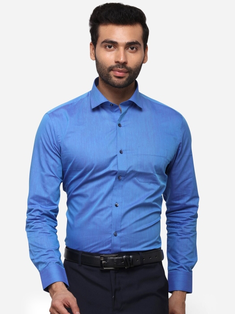 

Greenfibre Men Blue Slim Fit Solid Formal Shirt