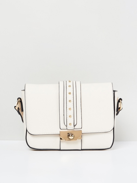 

max White Colourblocked Sling Bag