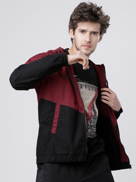 

Ecko Unltd Men Maroon Colourblocked Sporty Jacket