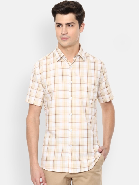 

Van Heusen Sport Men White Slim Fit Checked Casual Shirt