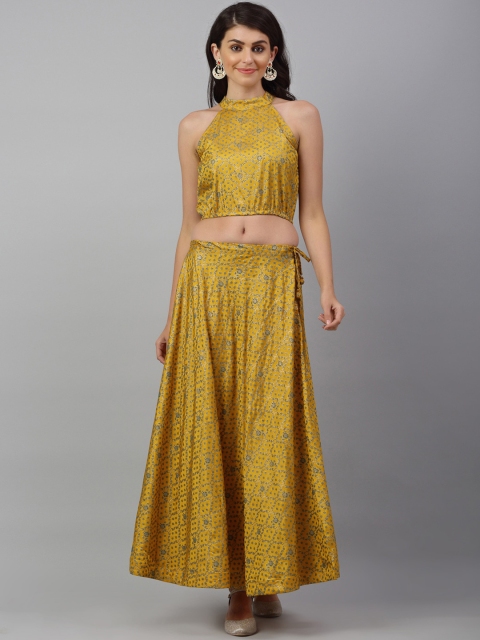 

ANAISA Mustard Yellow Ready to Wear Lehenga with Blouse