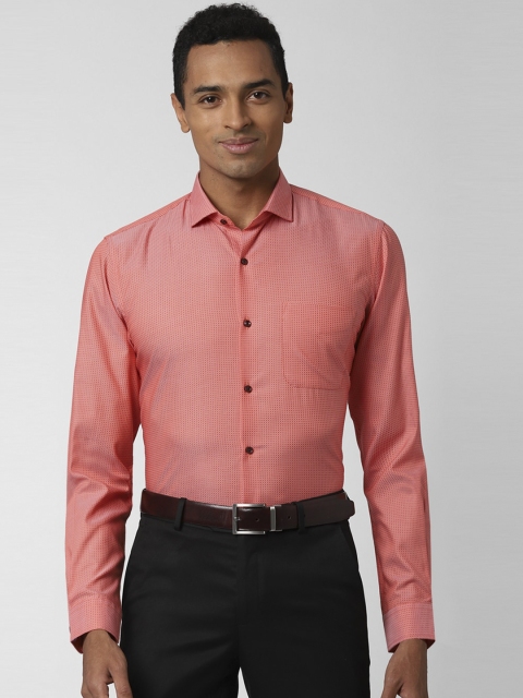 

Peter England Men Orange Slim Fit Solid Casual Shirt
