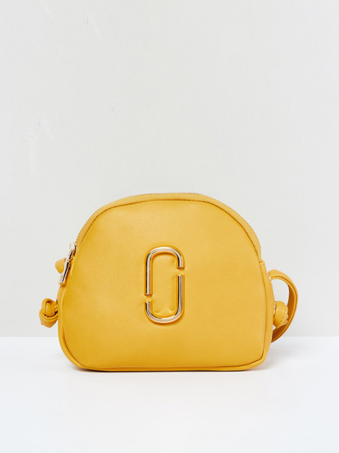 

max Yellow Solid Sling Bag