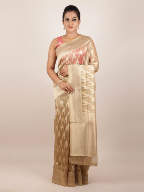 

Pothys Cream-Coloured Woven Design Pure Silk Saree