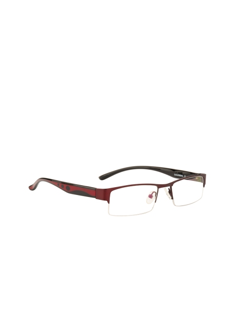 

Gold Berg Unisex Maroon Solid Half Rim Rectangle Frames GB-K194_MRN