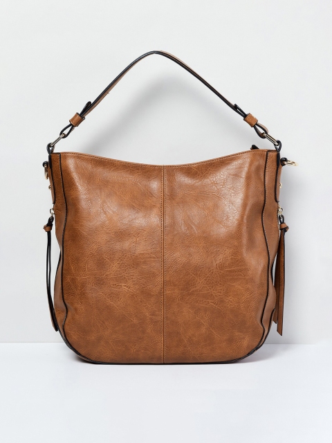 

max Tan Brown Solid Hobo Bag