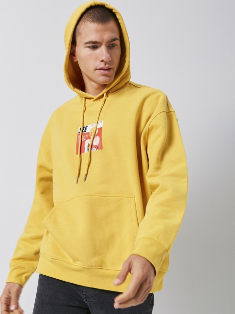 

FOREVER 21 Men Multicoloured Solid Hood T-shirt, Multi