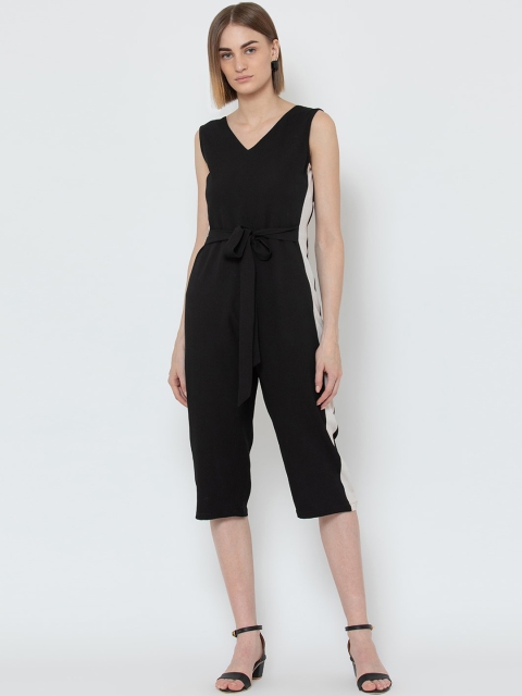 

DODO & MOA Women Black Solid Capri Jumpsuit