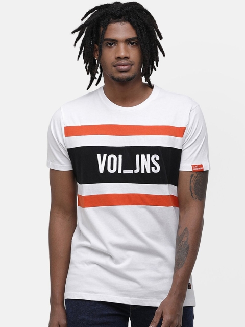 

Voi Jeans Men White Printed Round Neck T-shirt