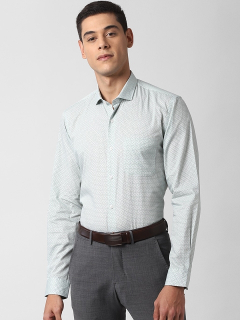 

Peter England Men White Regular Fit Printed Casual Cotton Shirt