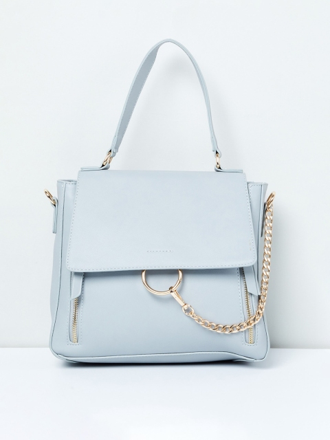 

max Blue Solid Embellished Satchel