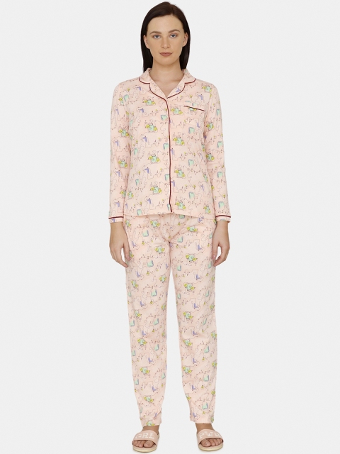 

Zivame Women Pink Abstract
