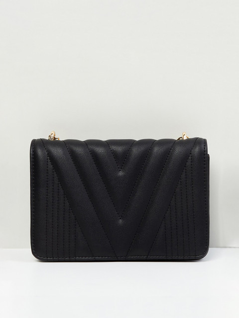 

max Black Textured Sling Bag