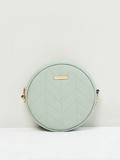 

max Green Textured Sling Bag