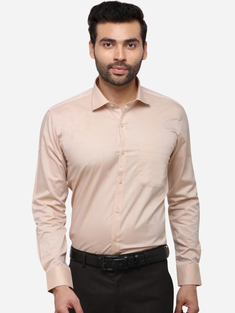 

METAL Men Beige Slim Fit Solid Formal Shirt