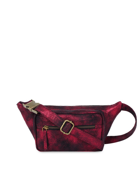

Spice Art Women Red & Black Metallic Waist Pouch