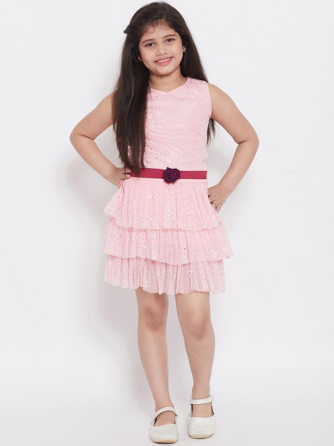 

Stylo Bug Girls Pink Printed A-Line Dress