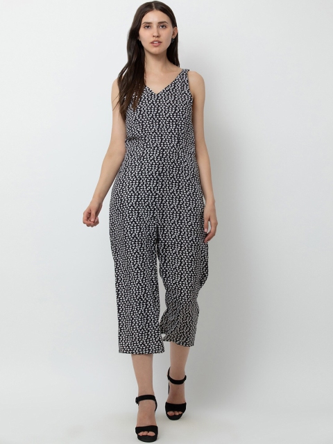 

DODO & MOA Women Black & White Printed Culotte Jumpsuit