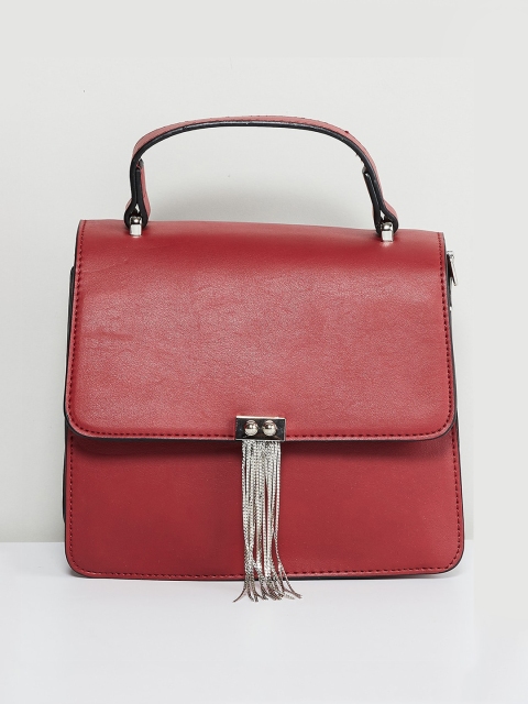 

max Maroon Solid Satchel Bag