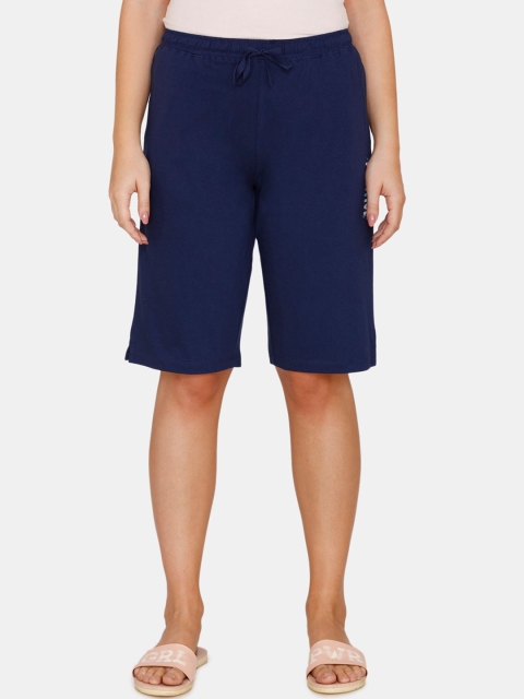 

Zivame Women Blue Solid Regular Fit Regular Shorts