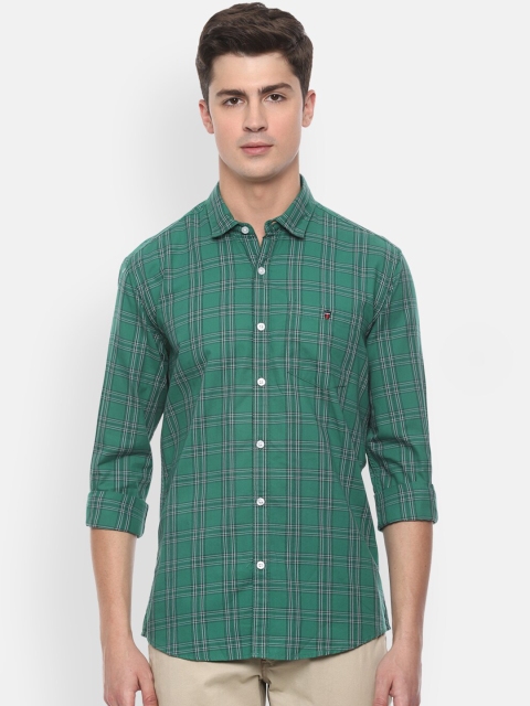 

Louis Philippe Jeans Men Green Slim Fit Checked Casual Shirt