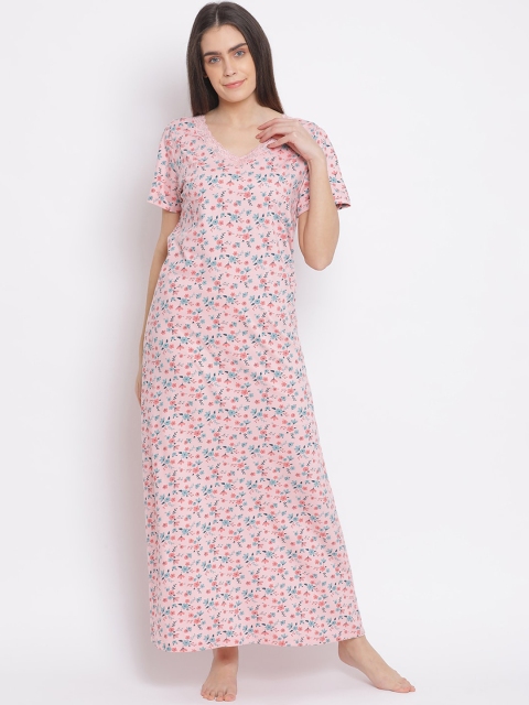 

Kanvin Pink & Blue Printed Nightdress
