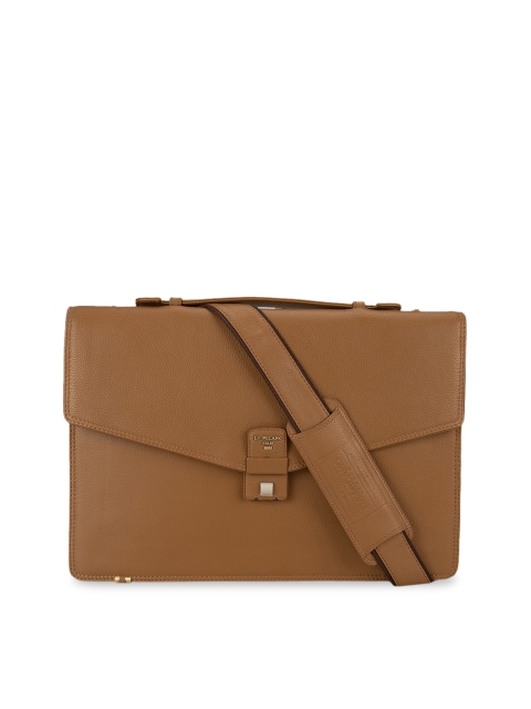 

Da Milano Unisex Brown Textured Laptop Bag