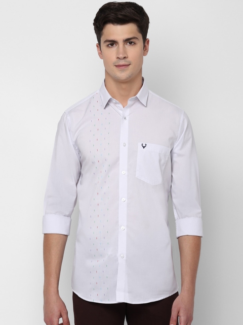 

Allen Solly Men White Slim Fit Checked Casual Shirt