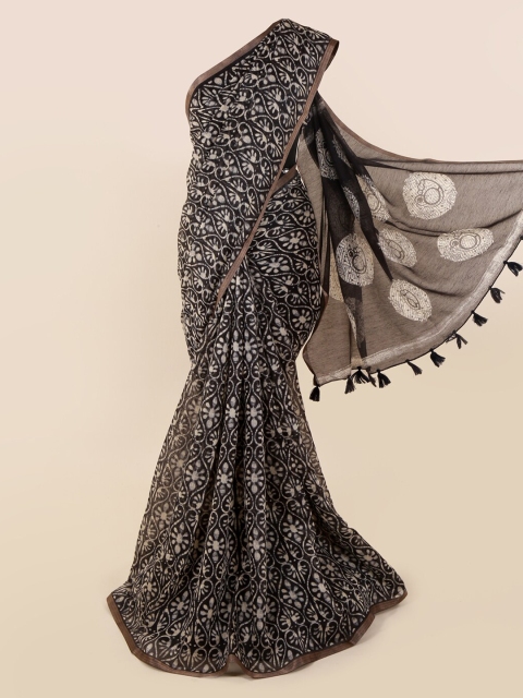 

Pothys Black Printed Jute Cotton Saree