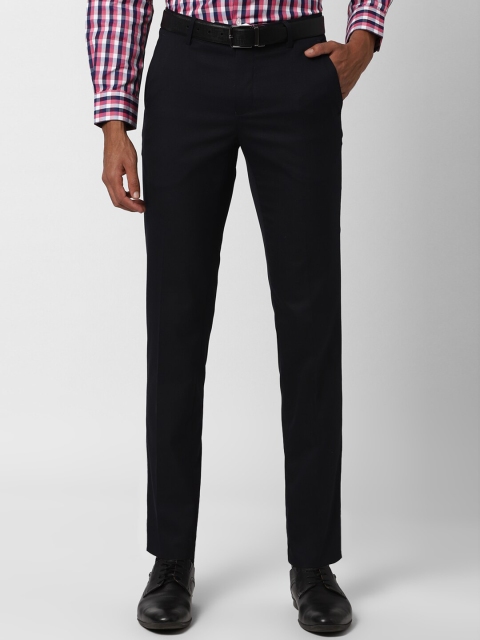 

Peter England Men Black Slim Fit Solid Formal Trousers