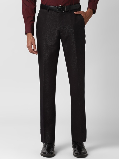 

Peter England Elite Men Black Slim Fit Solid Formal Trousers