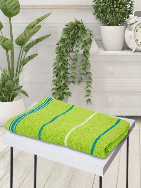 

BIANCA Unisex Green & Blue Striped 400 GSM Bath Towel