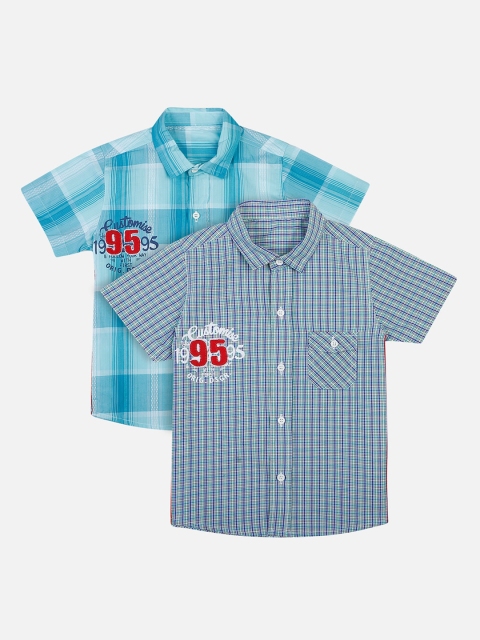 

Bodycare First Boys Multicoloured Slim Fit Checked Casual Shirt, Multi