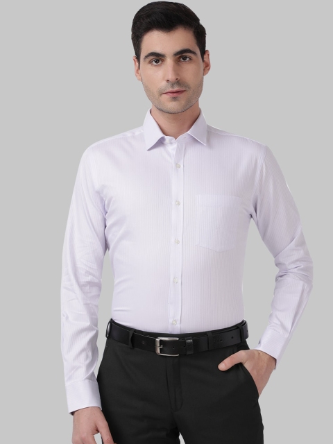 

Park Avenue Men Purple Slim Fit Striped Formal Shirt