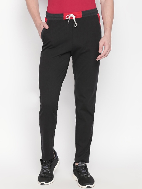 

FiTZ Men Black Solid Slim-Fit Track Pants