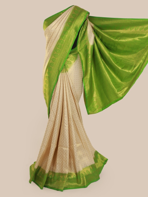 

Pothys Cream-Coloured Pure Silk Woven Design Banarasi Saree