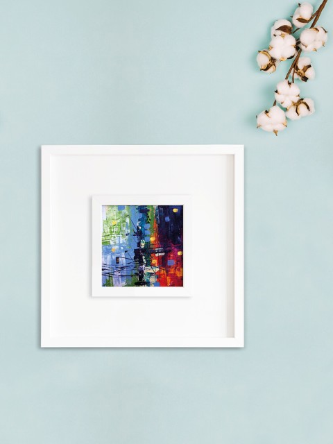 

RANDOM Multicoloured Crayon Scenery Wall Art Painting, Multi