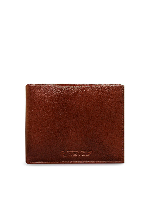 

ABYS Men Brown Solid Genuine Leather Two Fold Wallet